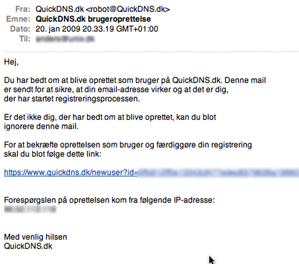 Klik p linket i din e-mail